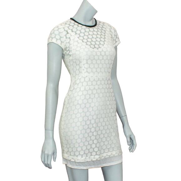 A.L.C. XS Mesh Knit Sheath Dress ivory White - Picture 1 of 6